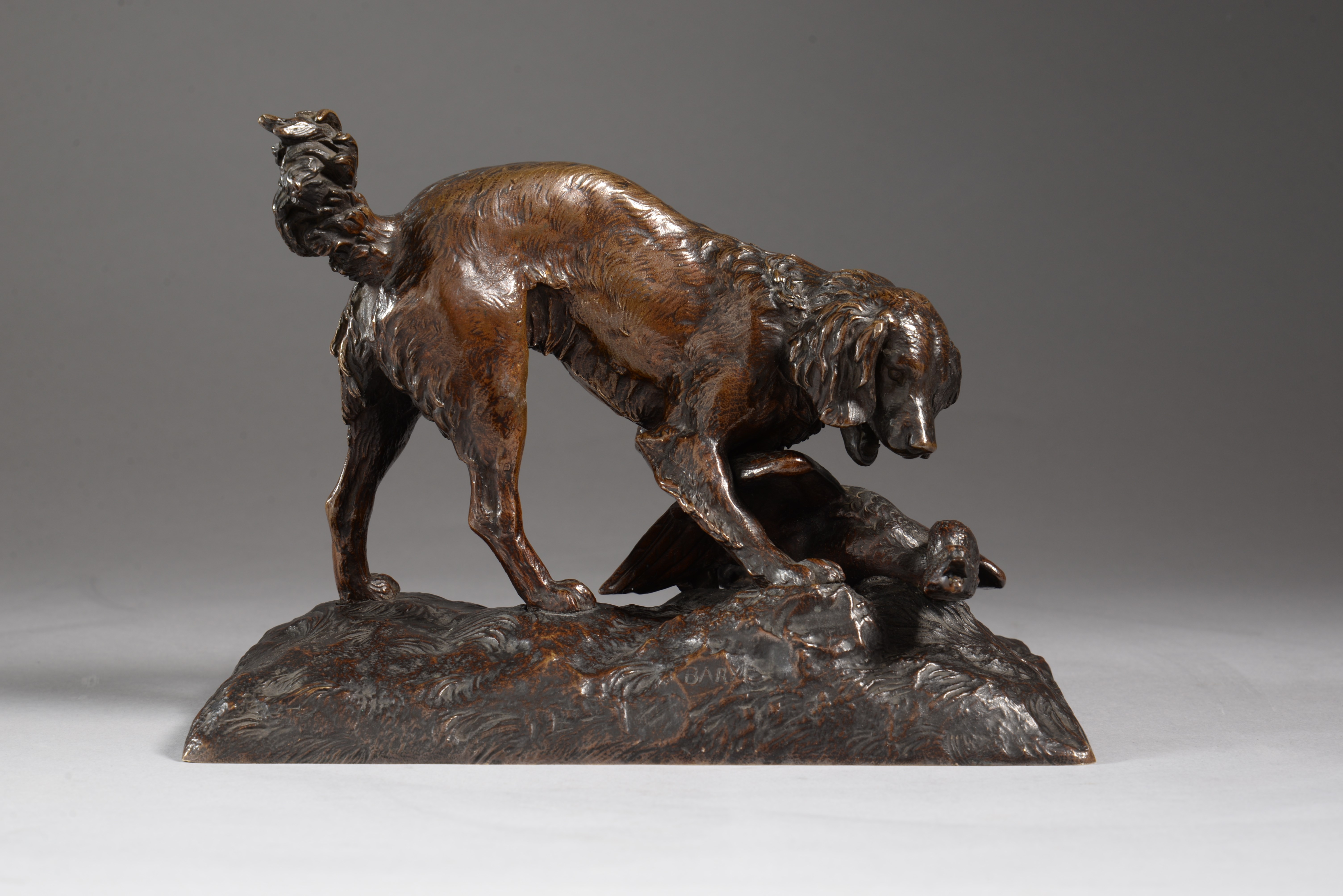 ÉPAGNEUL EN ARRÊT SUR UNE OIE (1825-1830)